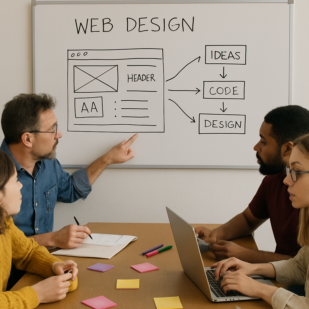 Web design brainstorming session
