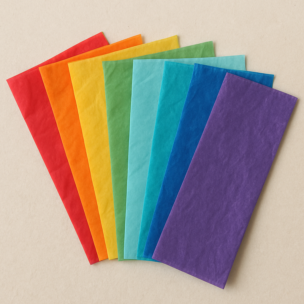 Different colors of tissue paper