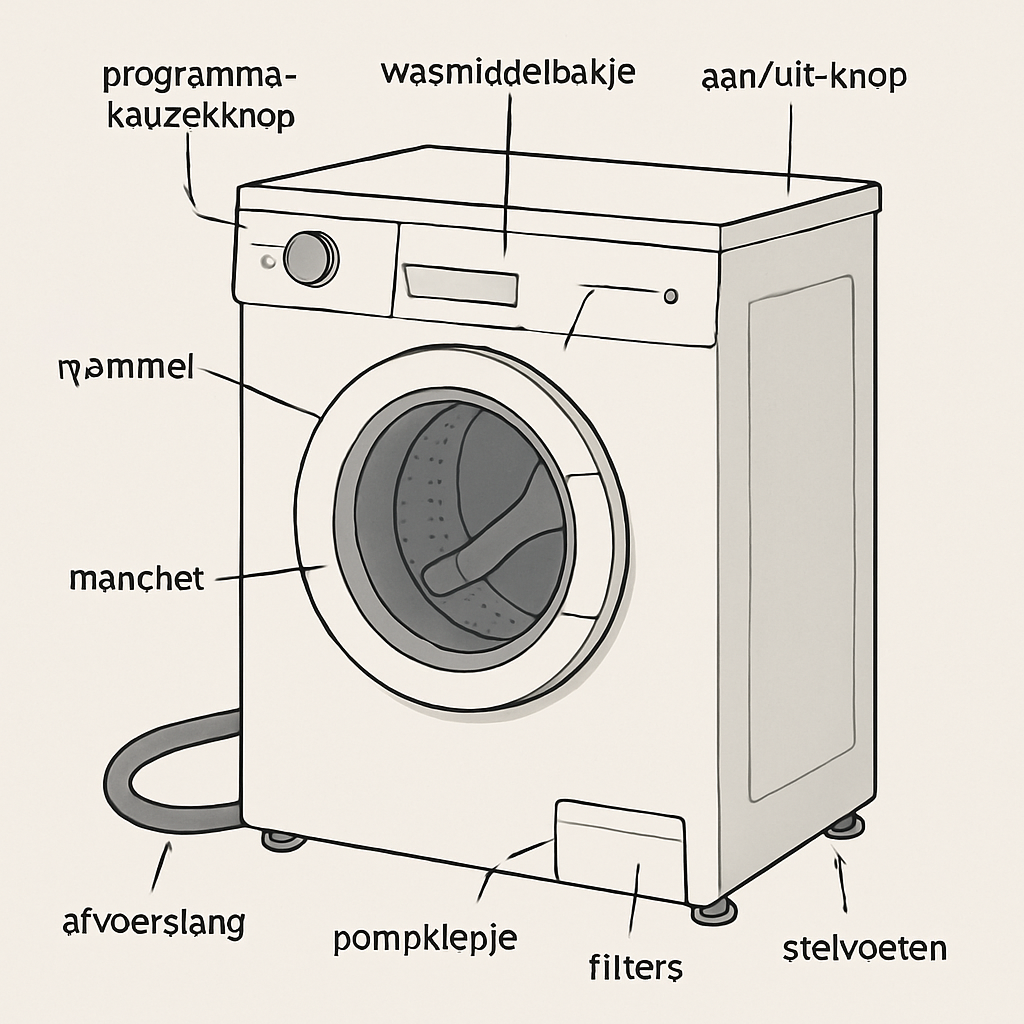 Wasmachine onderdelen uitleg
