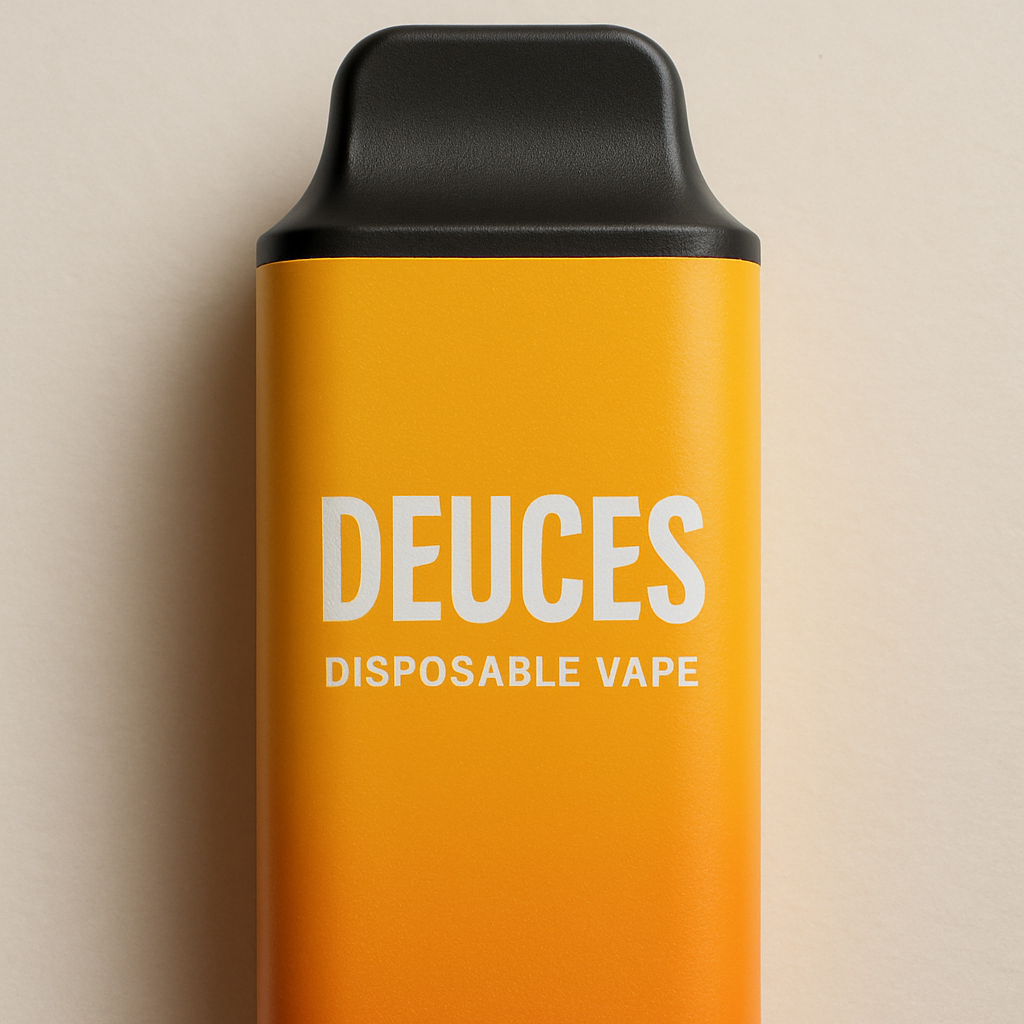 Close-up of a Deuces Disposable Vape