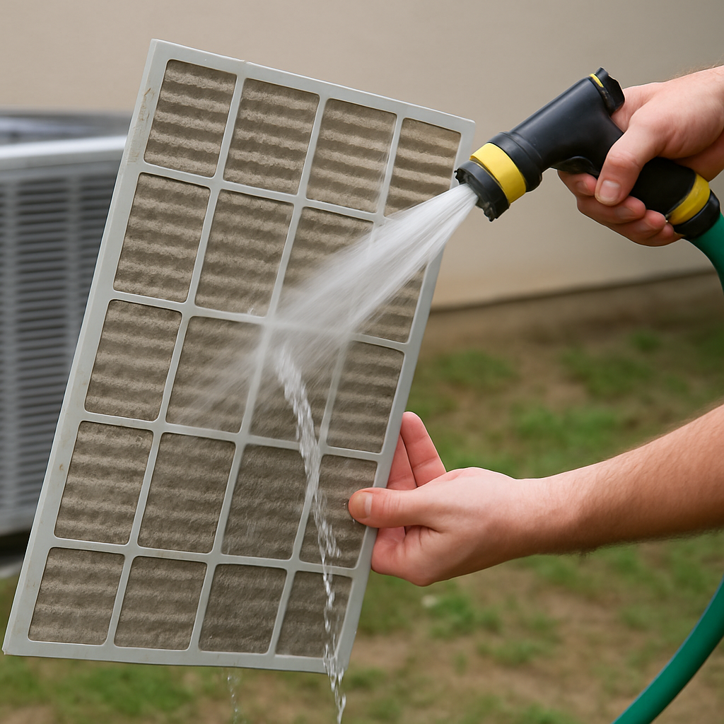 Cleaning an HVAC Filter