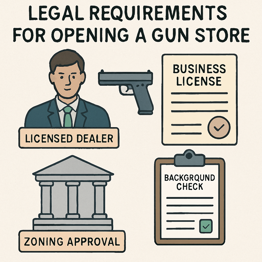 Illustration of Legal Requirements for Opening a Gun Store