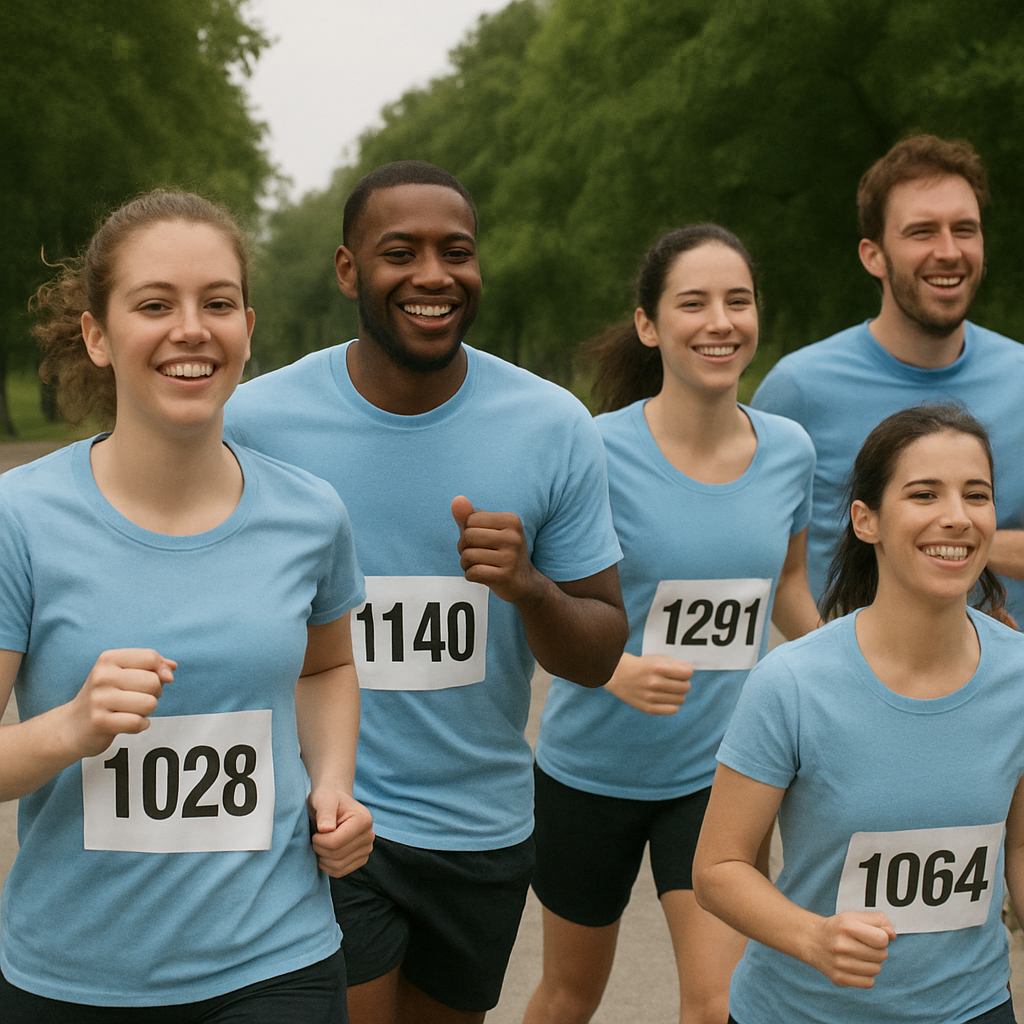 runners participating in a 5k charity run