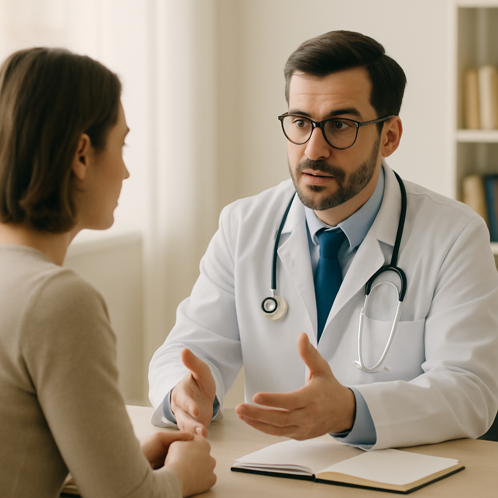 Doctor consulting with patient