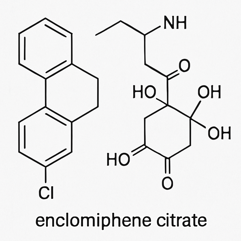 Chemical structure of enclomiphene citrate