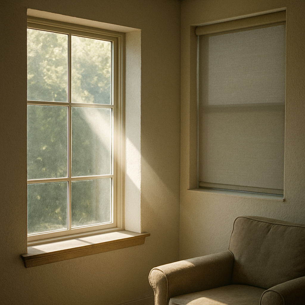 Sunlight through a window highlighting glare reduction
