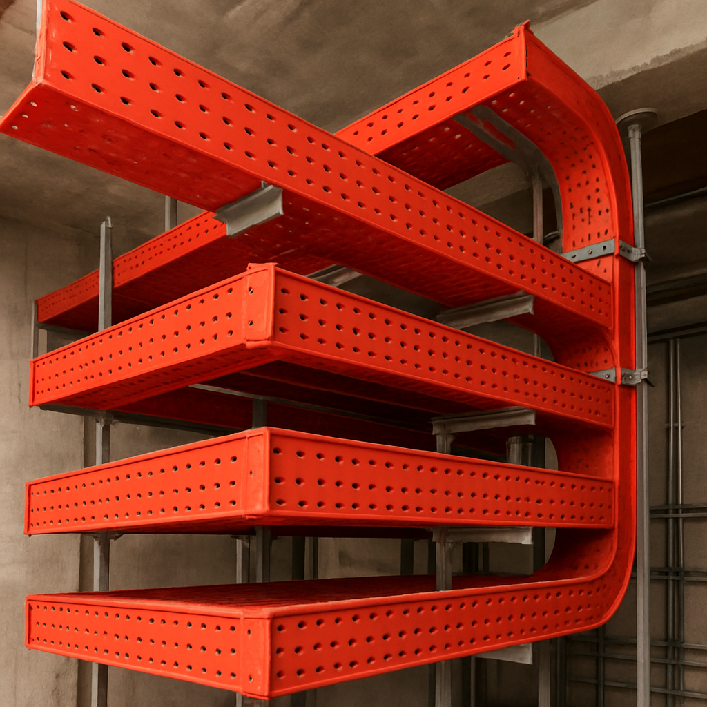 fireproof cable tray in industrial setting