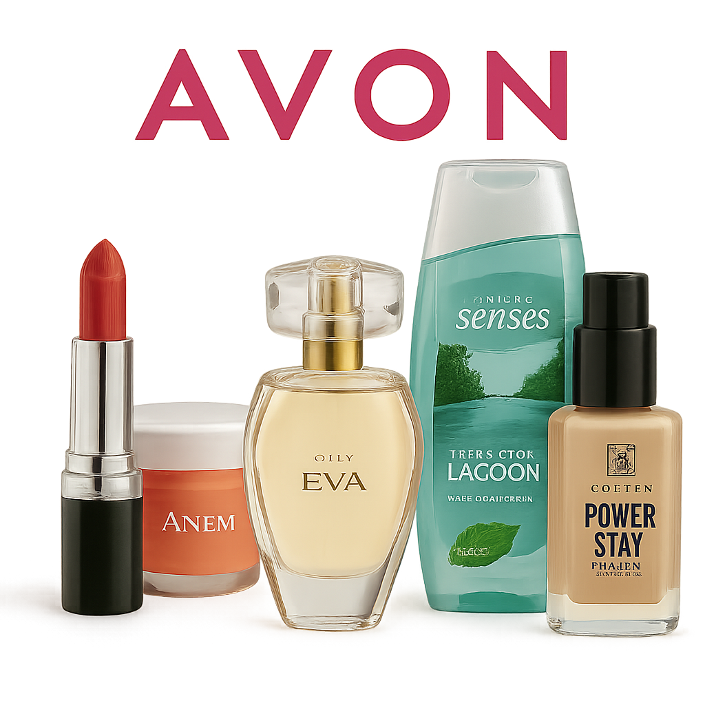 Avon logo and products