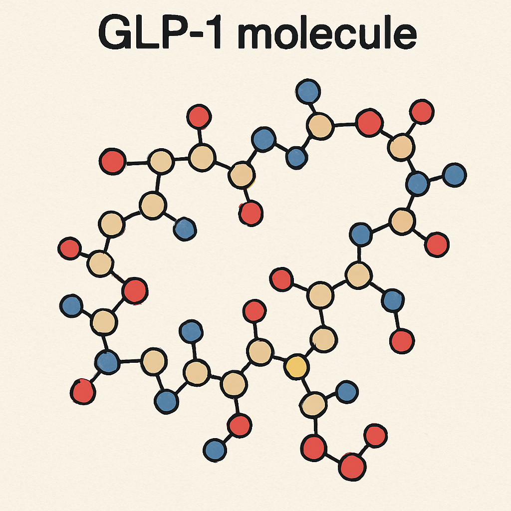 GLP-1 molecule illustration