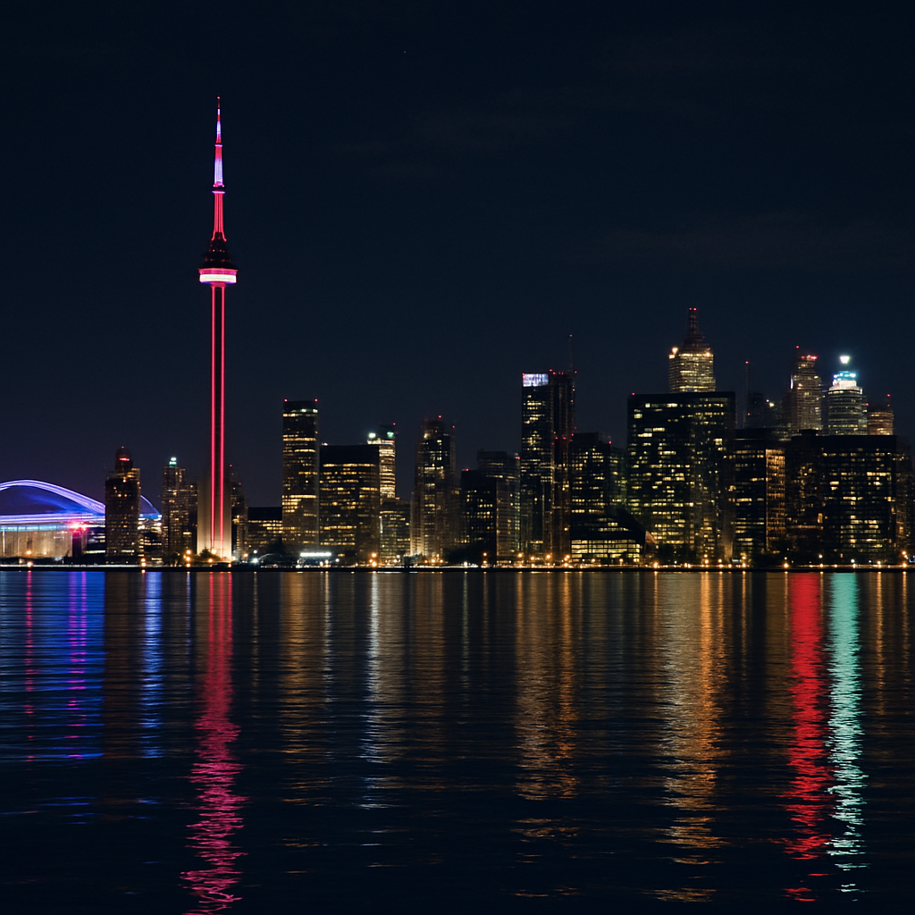 Toronto skyline at night