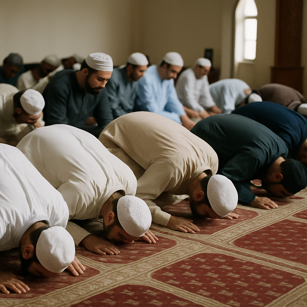 Muslim prayer session