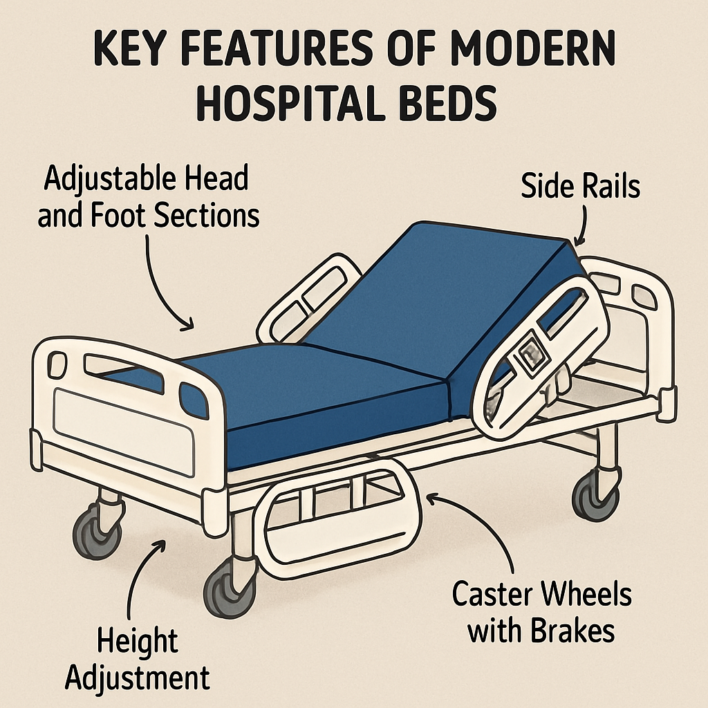 Key features of modern hospital beds