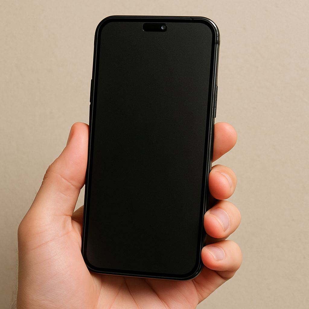 Anti-spy screen protector on phone