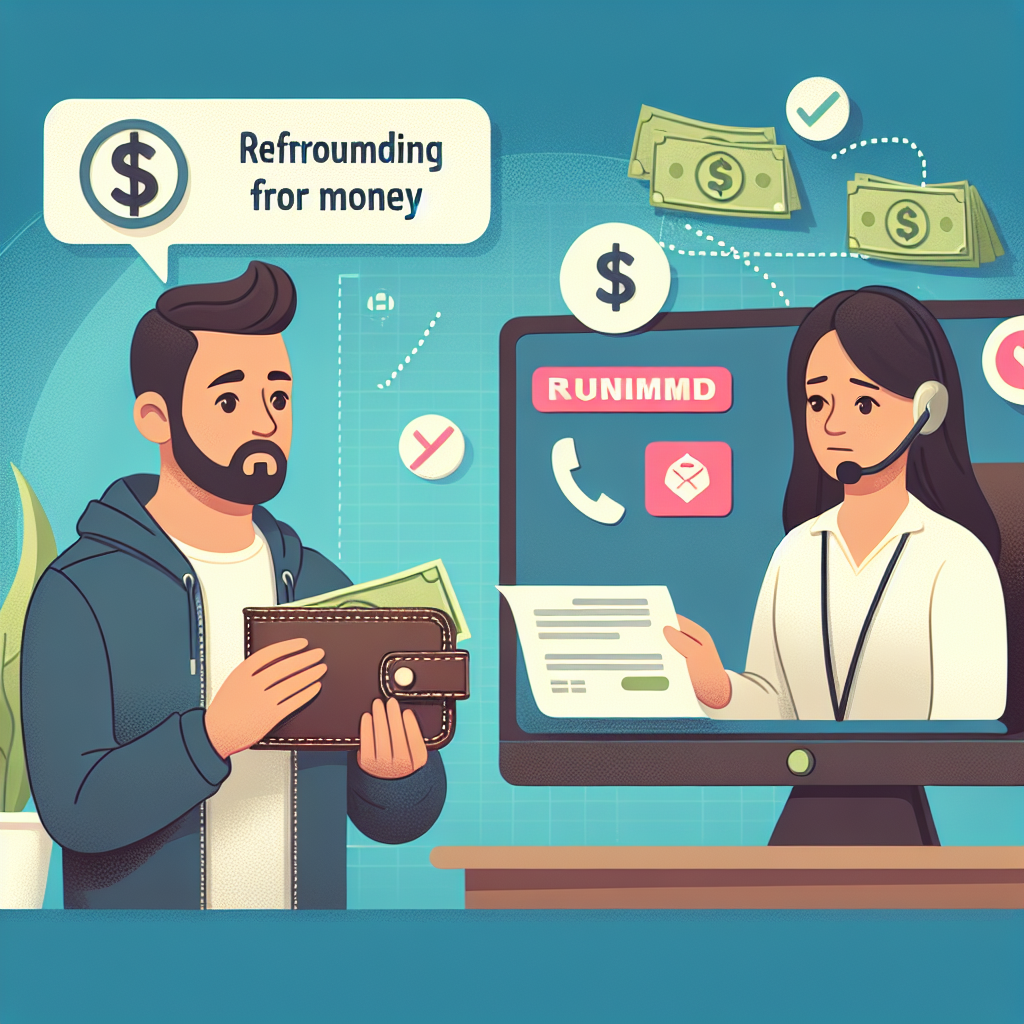 Man holding wallet with cash, interacting with customer service representative on computer screen, discussing money recovery options, emphasizing online scam assistance.