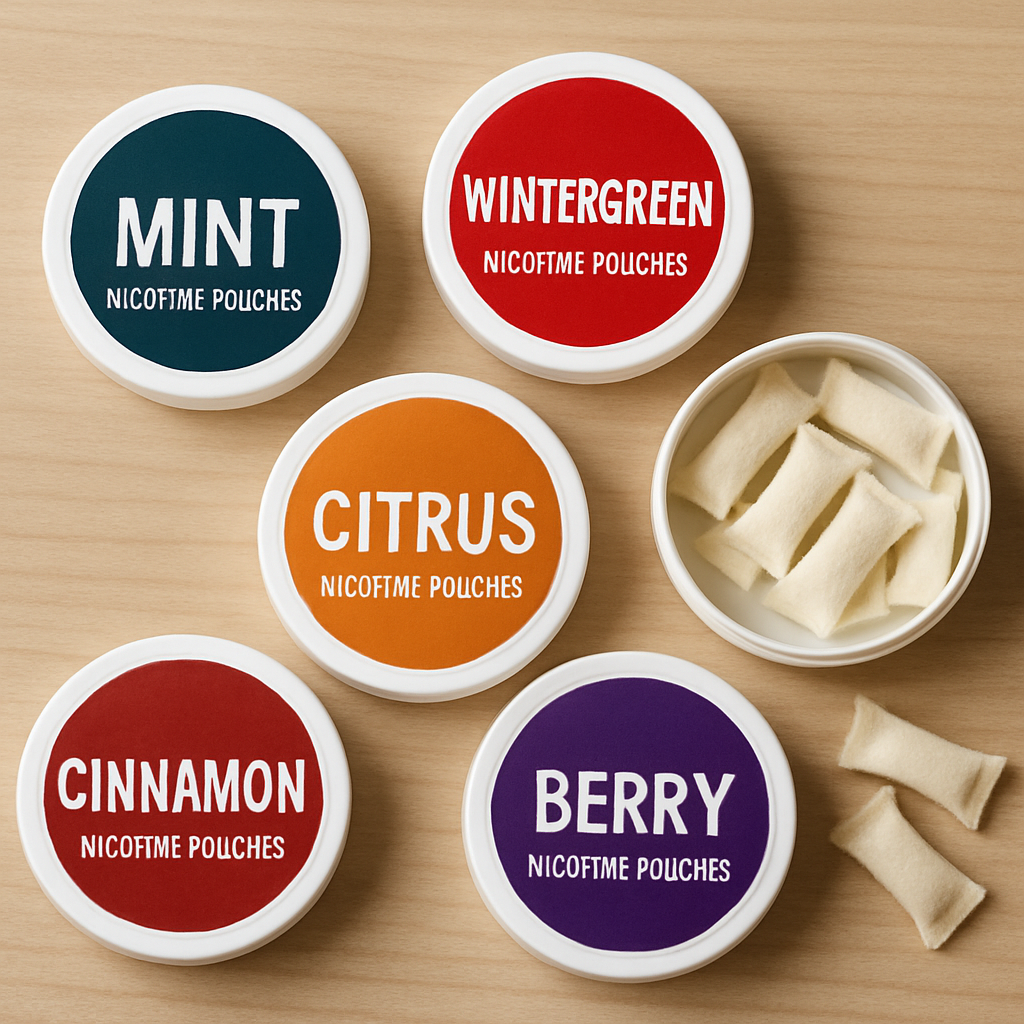 Various Flavors of Nicotine Pouches