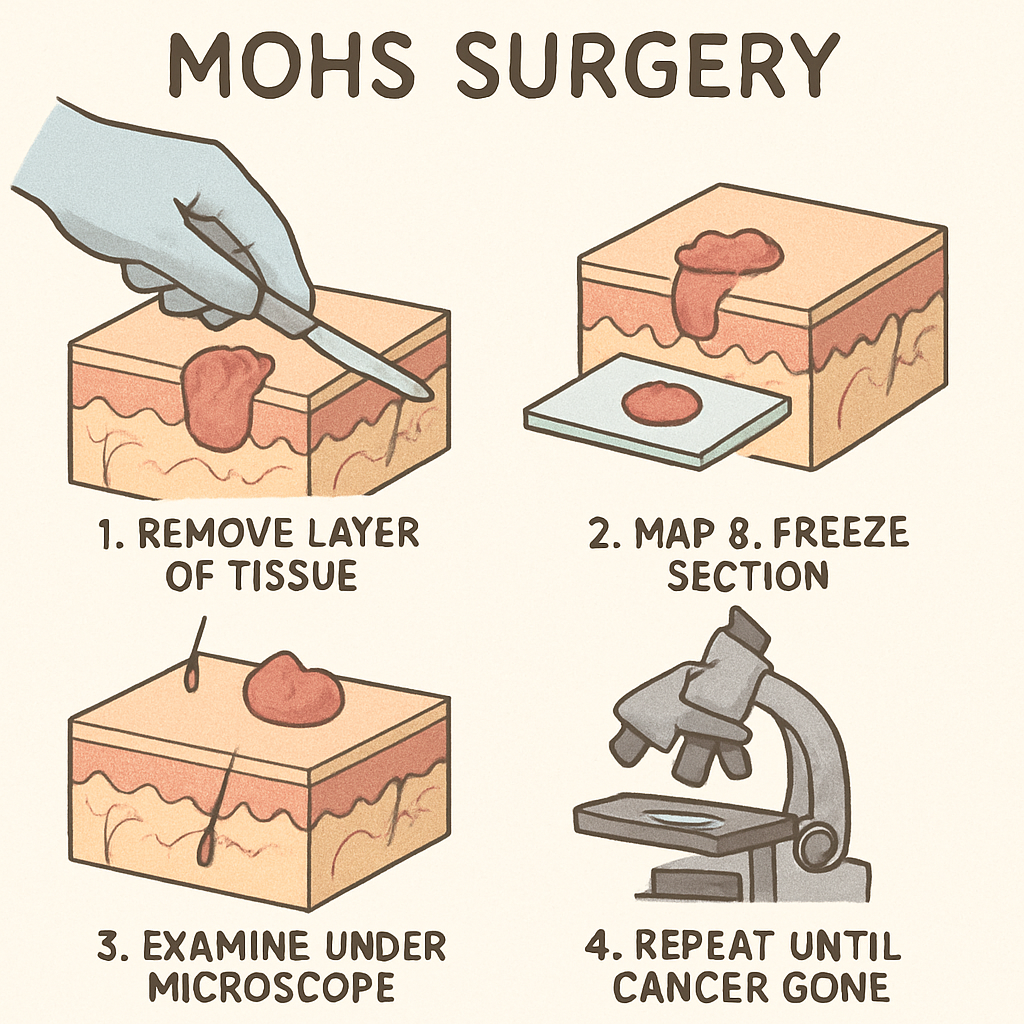 Mohs surgery illustration