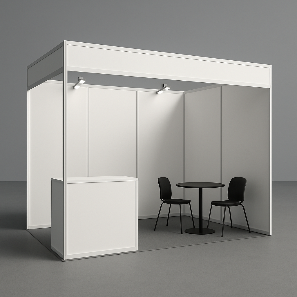 シンプルな展示ブースデザイン