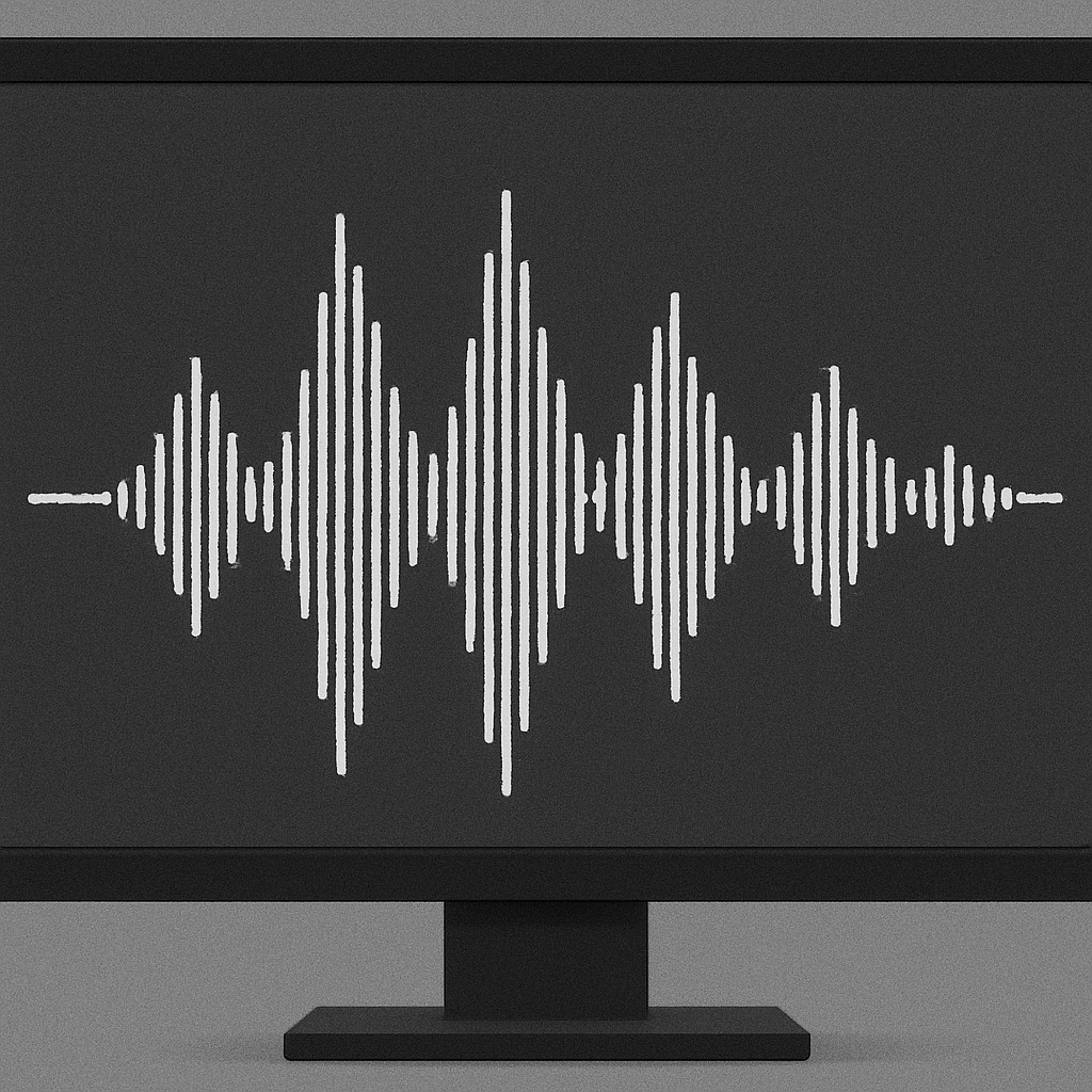 audio waveform on screen