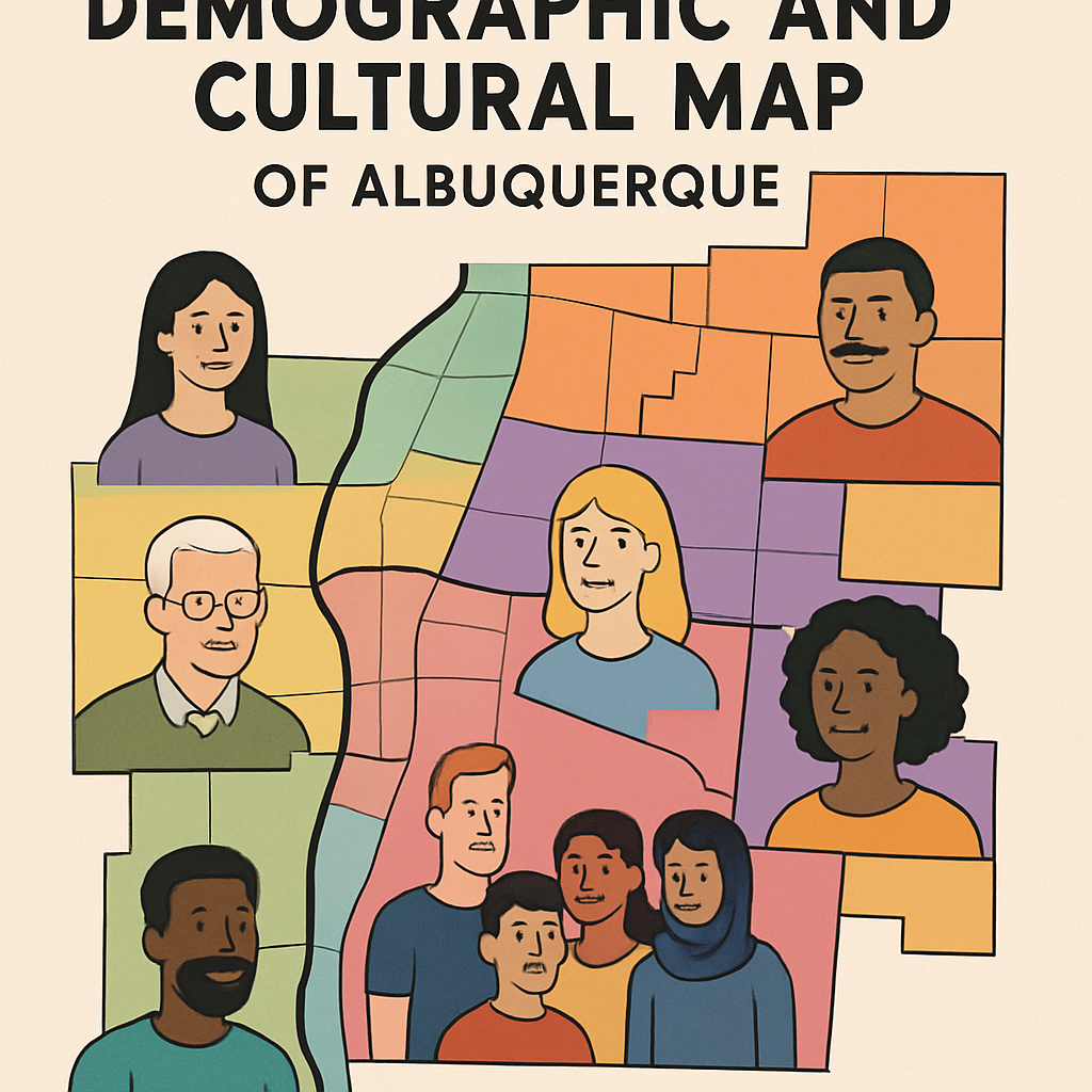 Demographic and cultural map of Albuquerque, displaying diverse audience segments