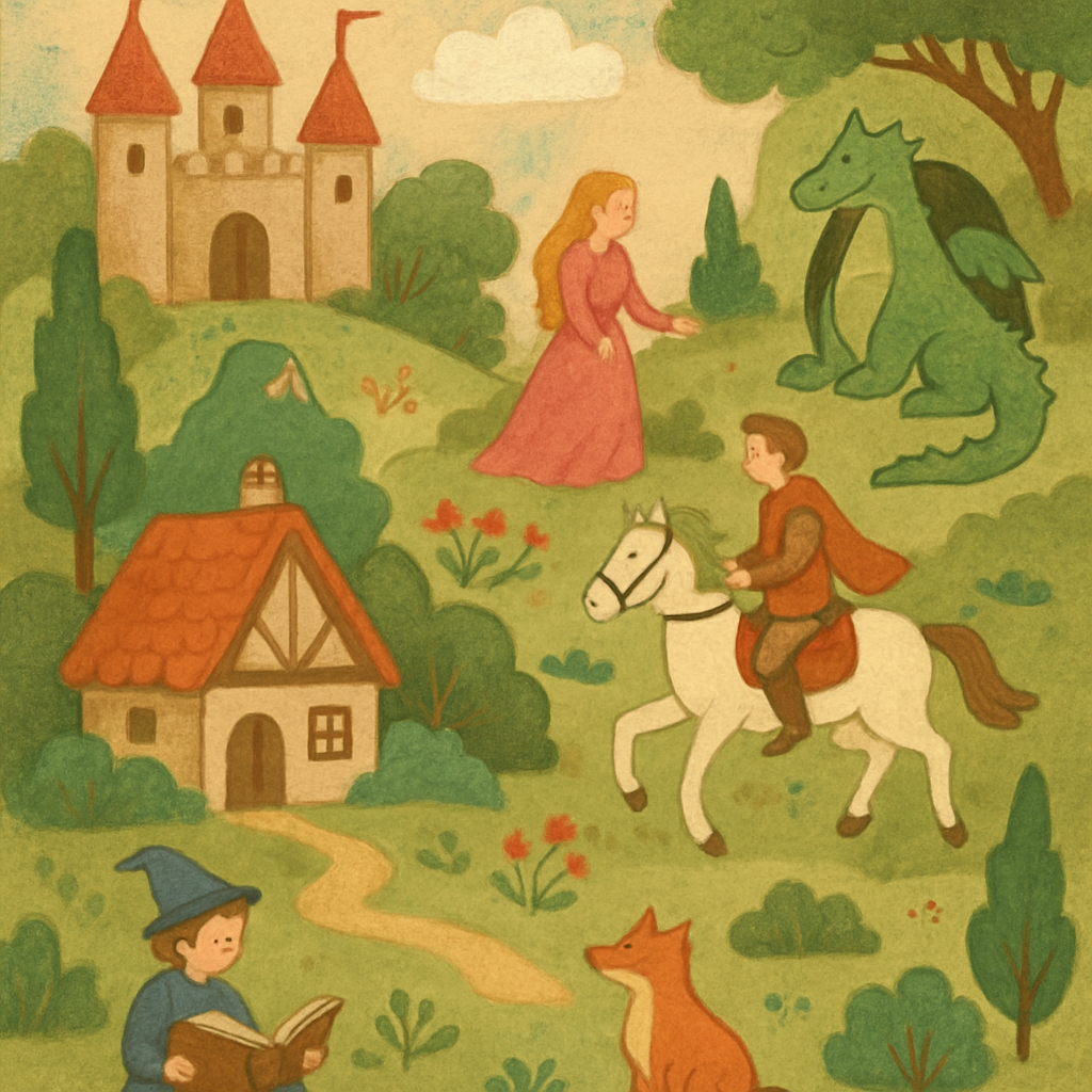 Storybook-themed wallpaper