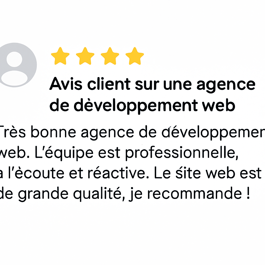Avis client sur une agence de développement web