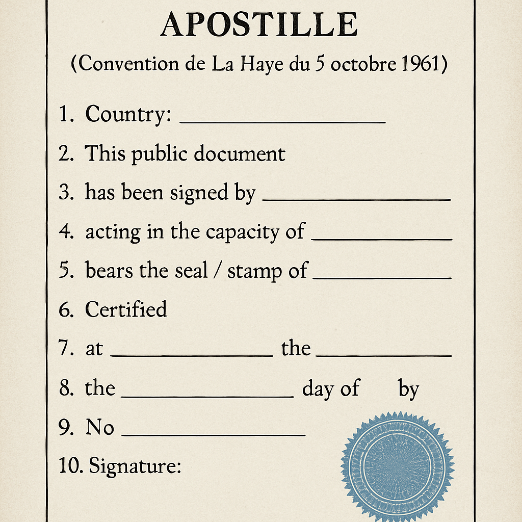 Apostille certificate