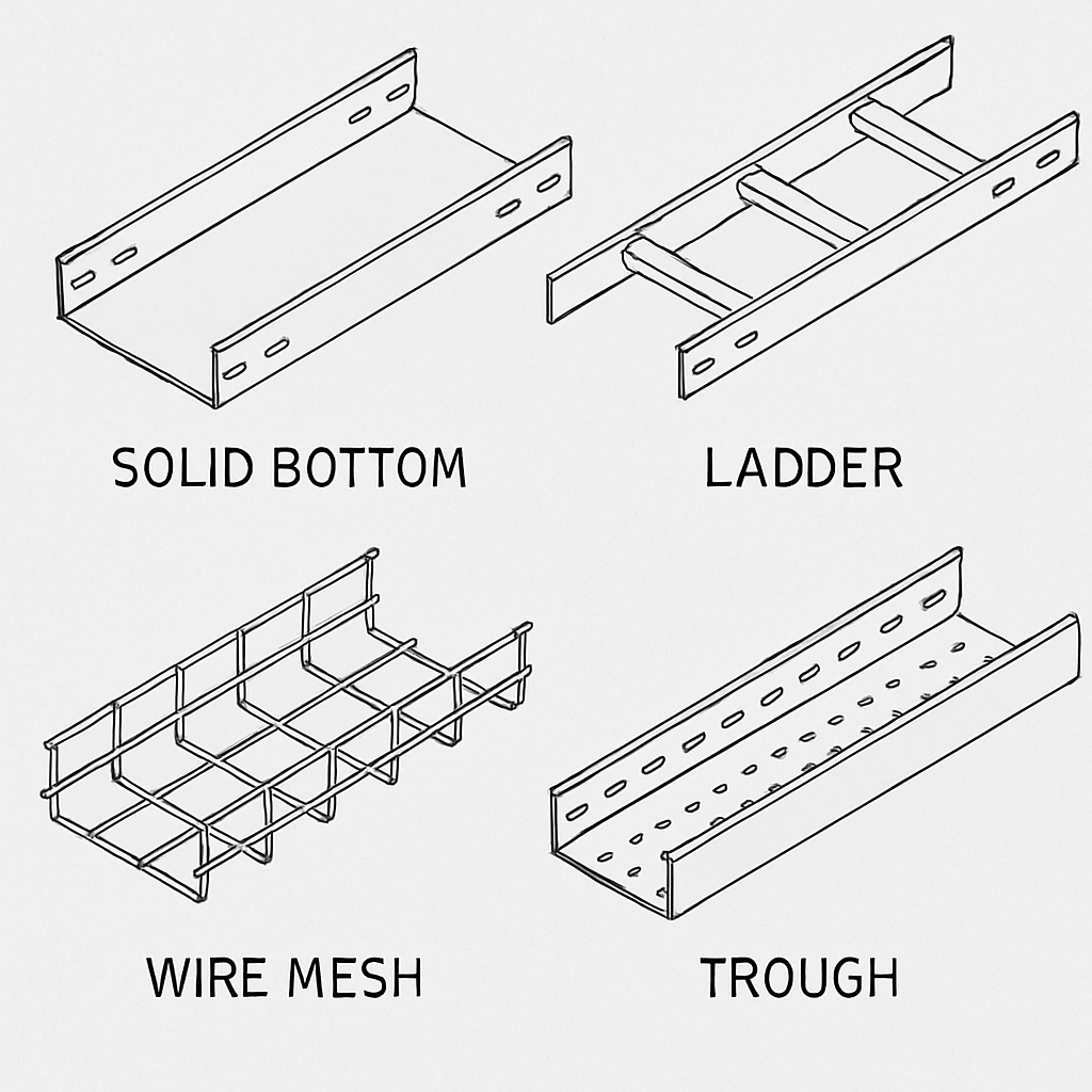 Different types of cable trays