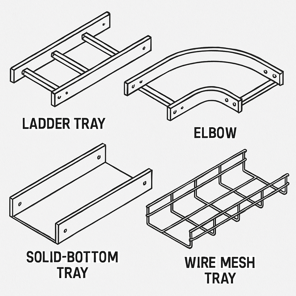 Cable tray system illustration