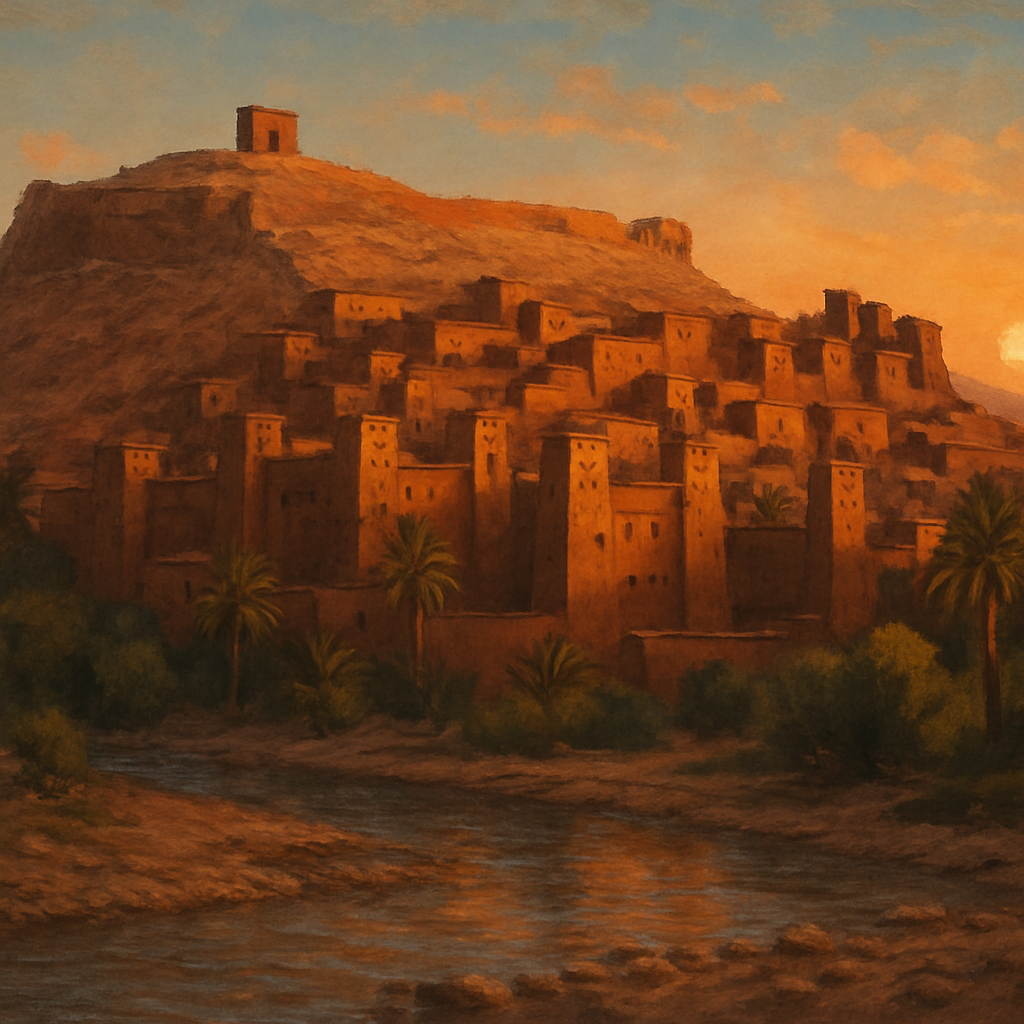 Kasbah de Ait Ben Haddou al atardecer