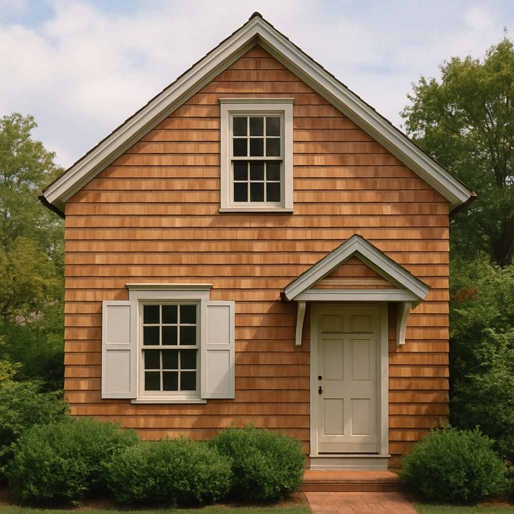 Cedar shingle house exterior