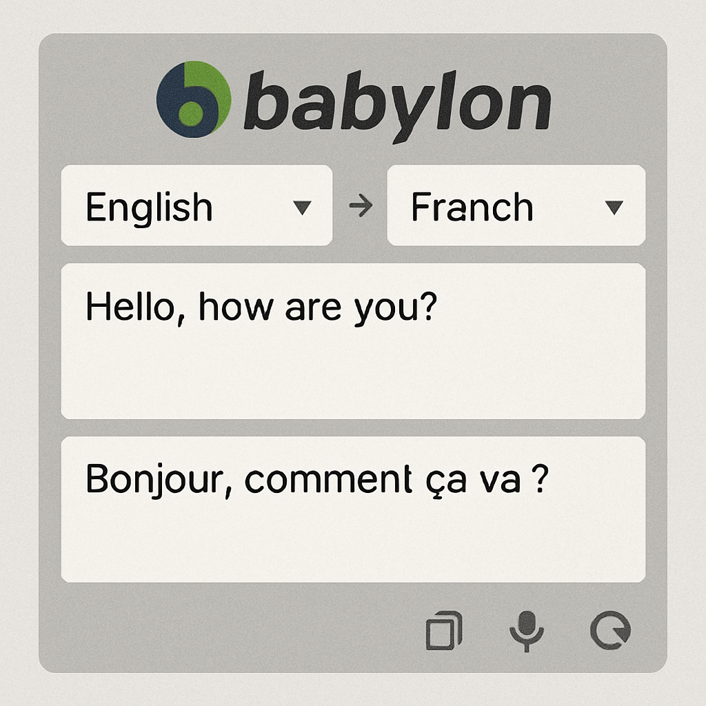 Babylon Translator Interface