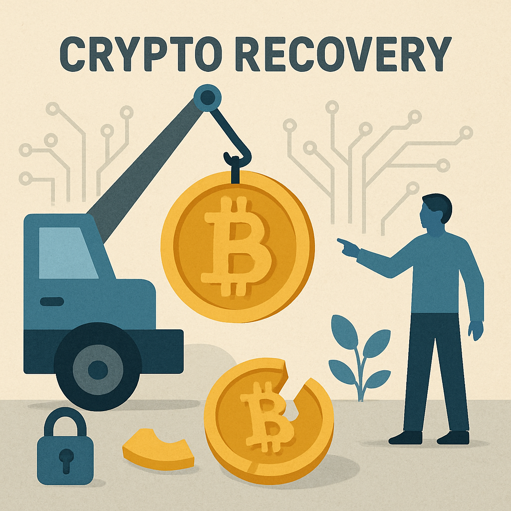 Crypto recovery concept image