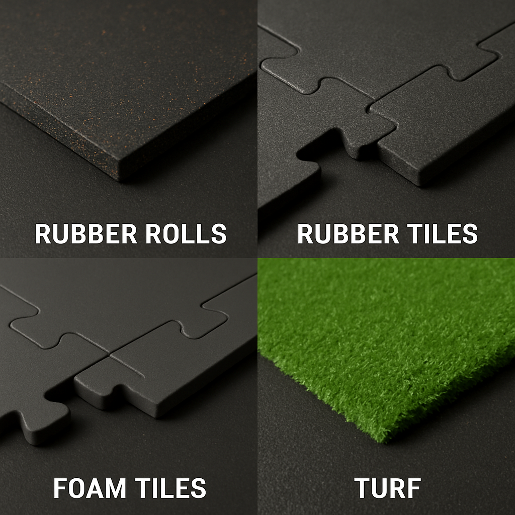 Different types of gym flooring options