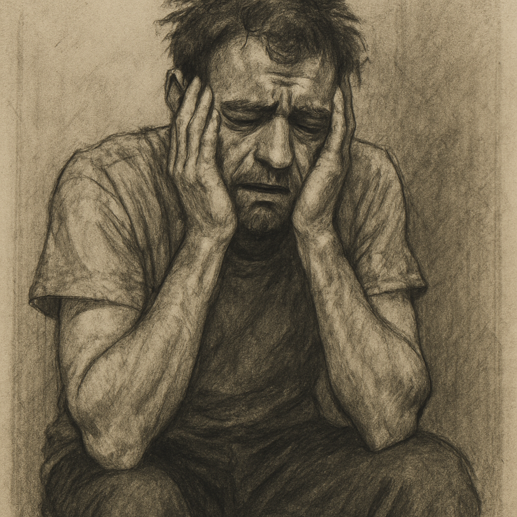 Person experiencing withdrawal symptoms