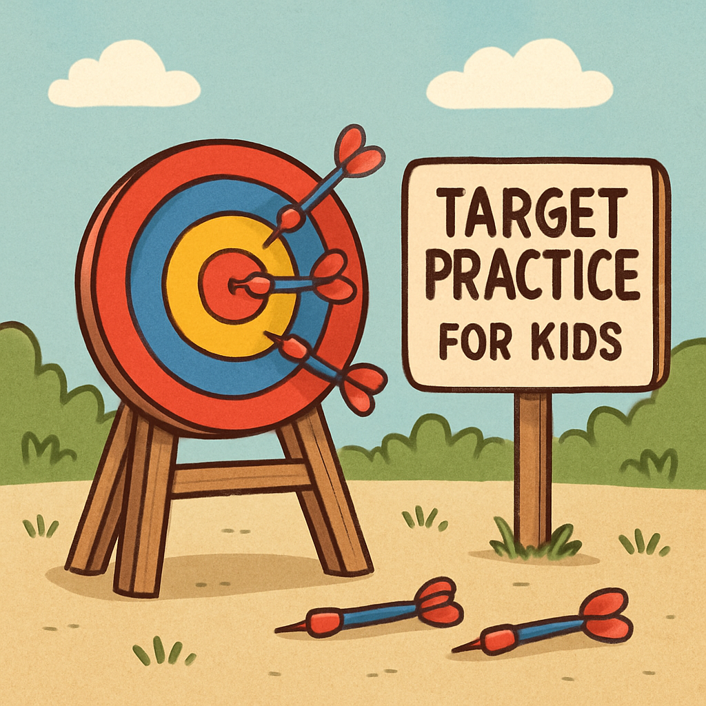 Target practice setup for kids