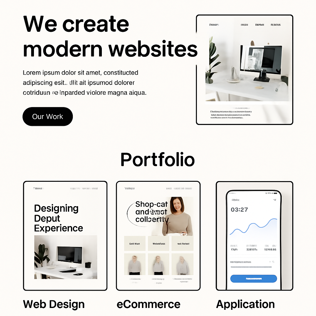 exemple de portfolio d'agence web
