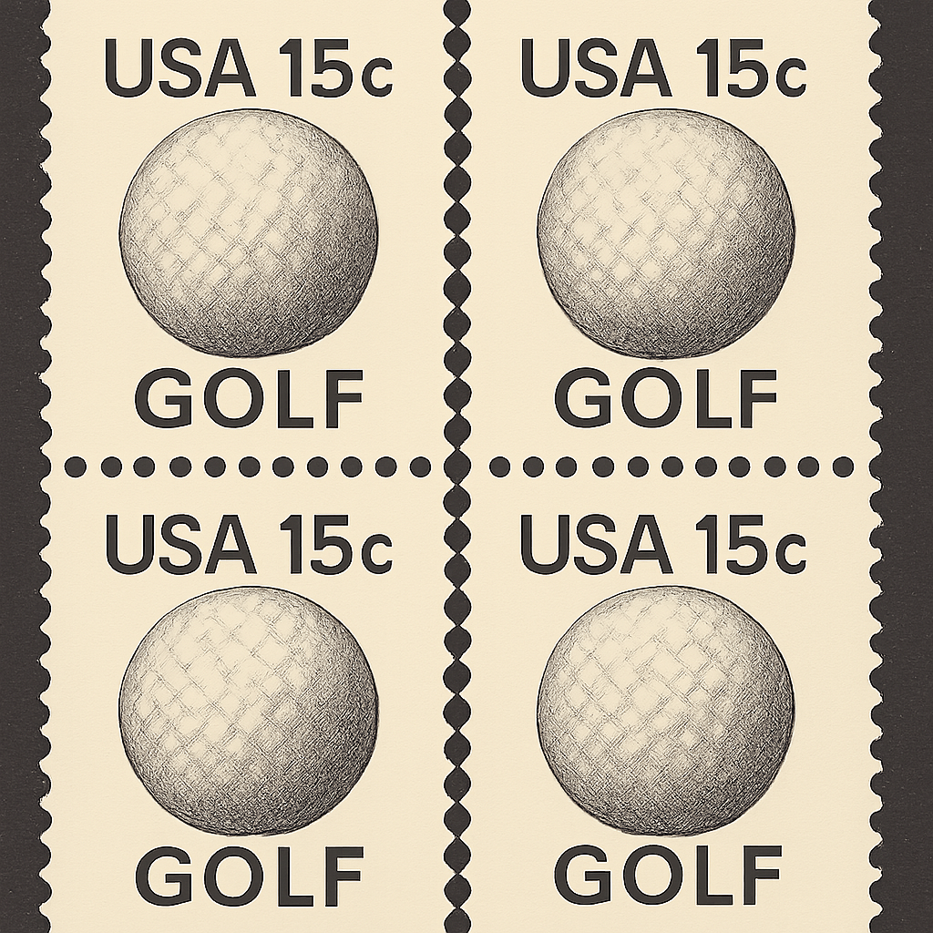 Pre-made golf ball stamps