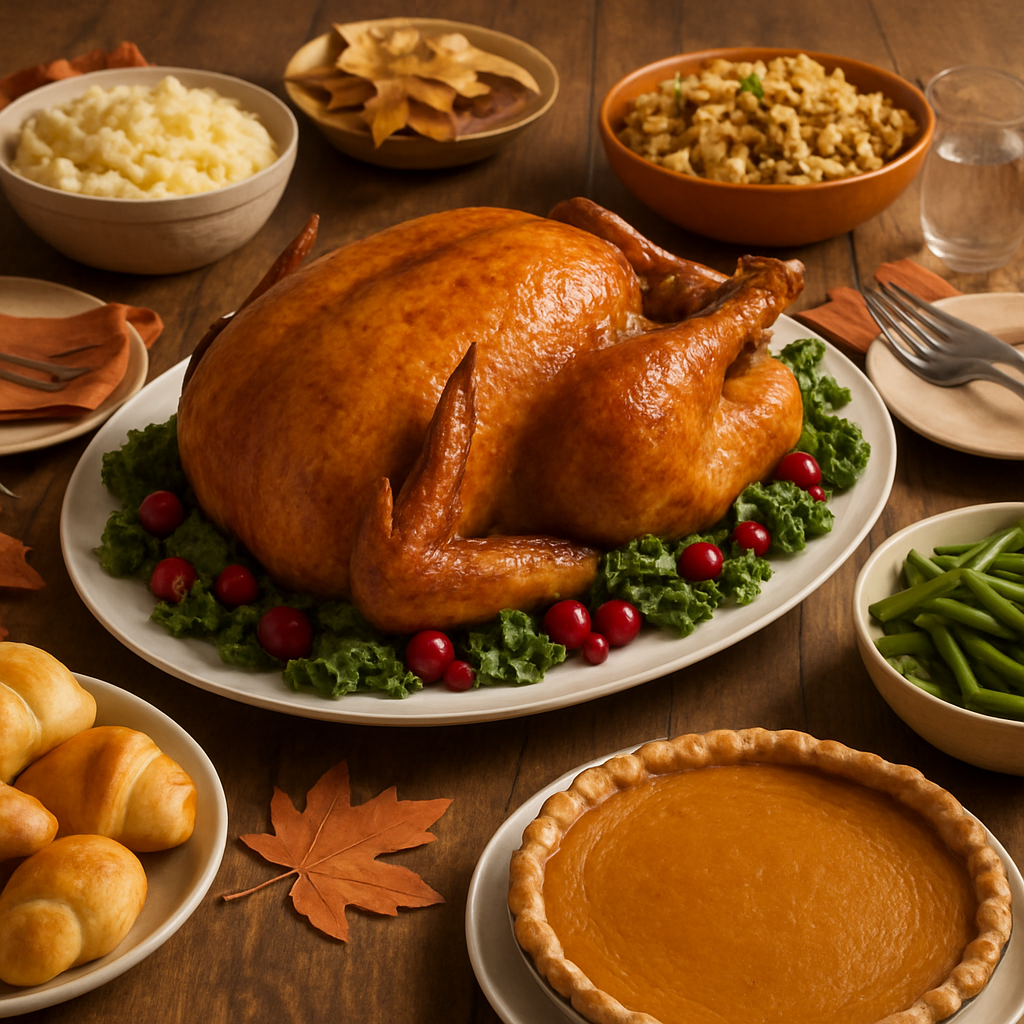 Thanksgiving Table with Premium Turkey