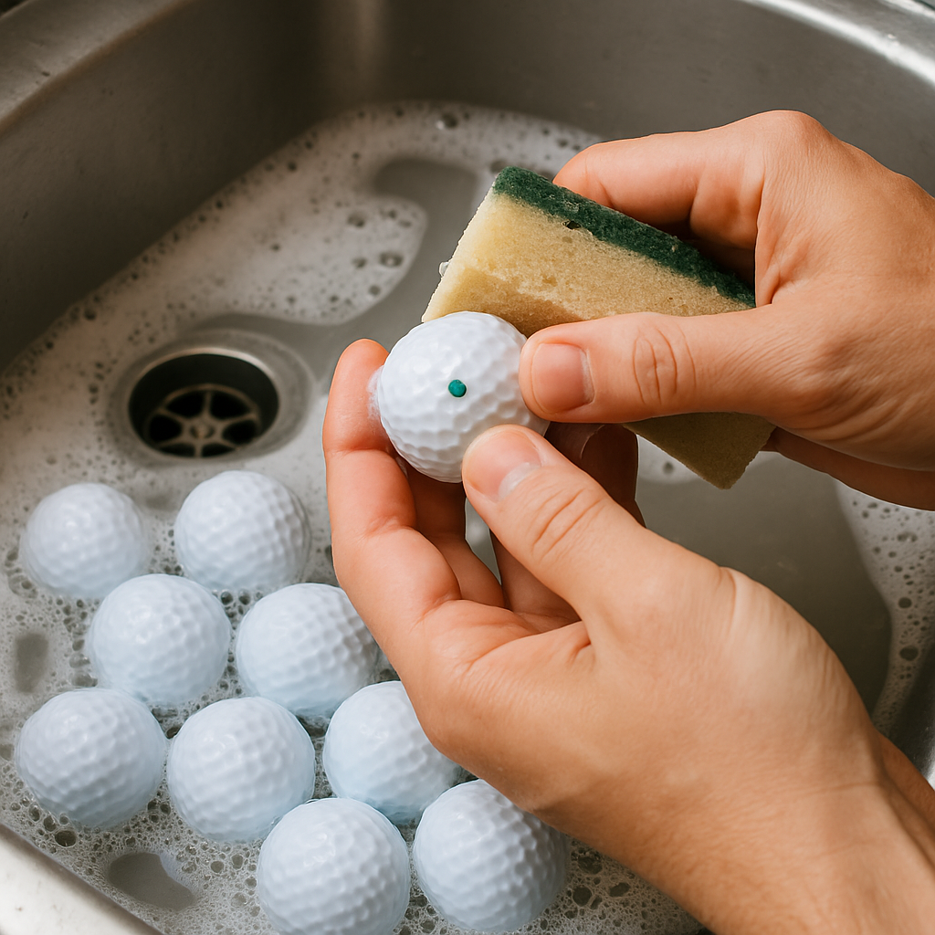 Cleaning golf balls