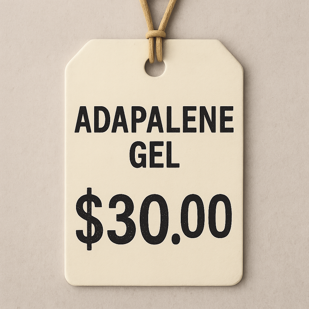 etiqueta de precio de adapaleno gel