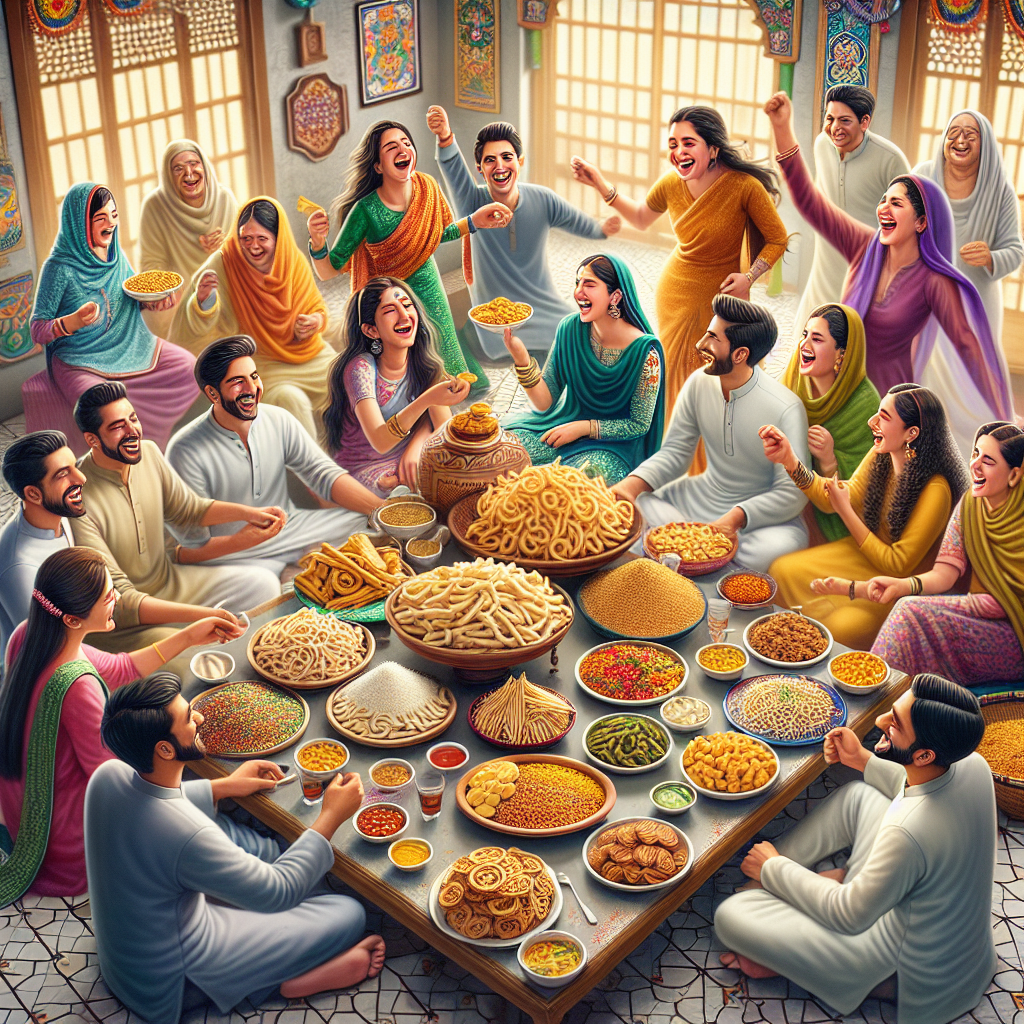 Indians enjoying snacks