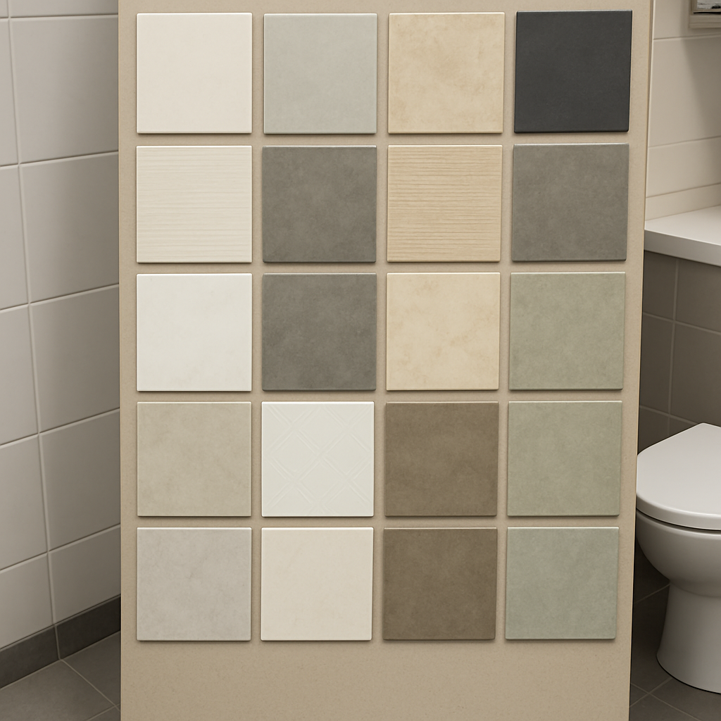 Bathroom tile display