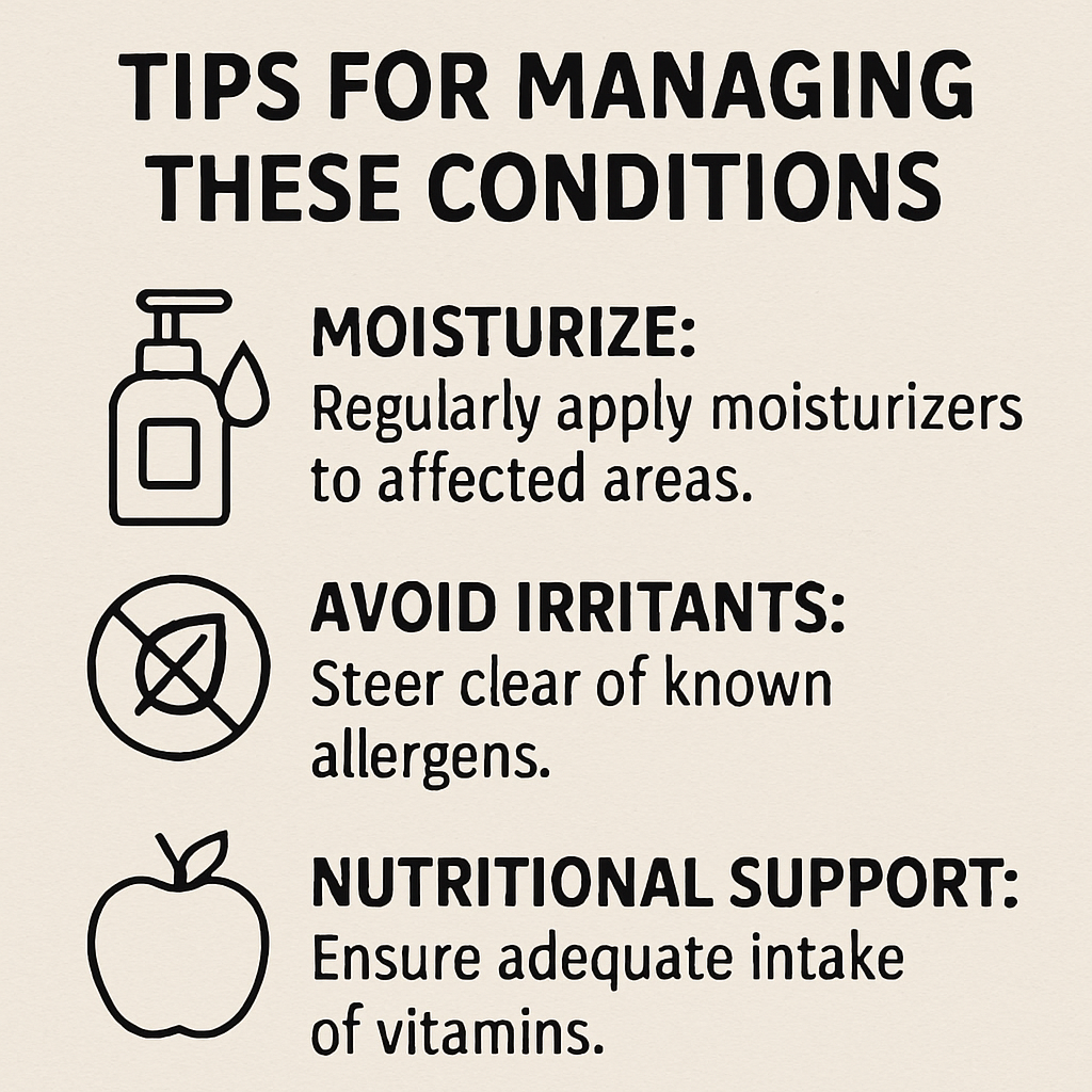 Dry skin around the mouth and tips for gentle care