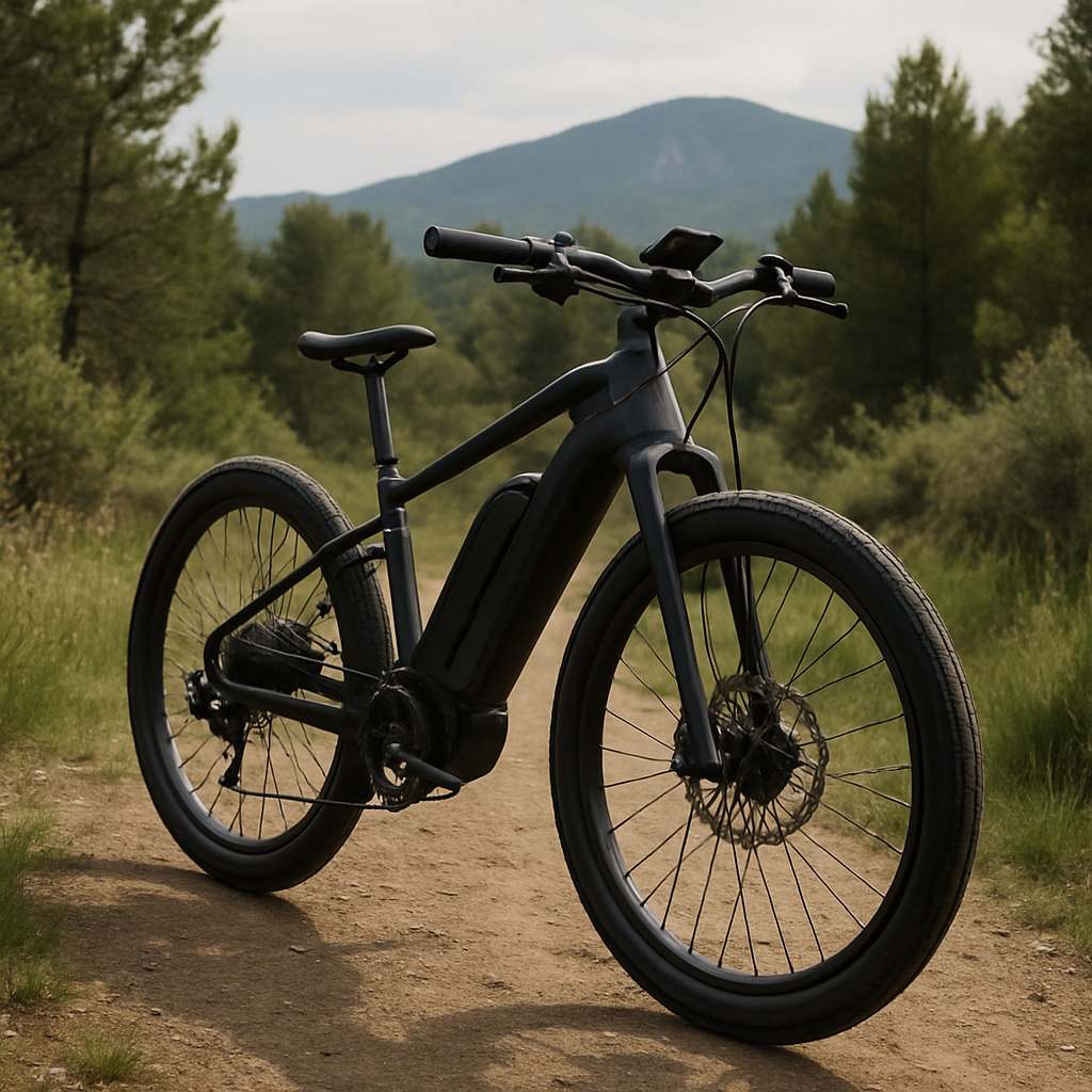 Vélo électrique haut de gamme en pleine nature