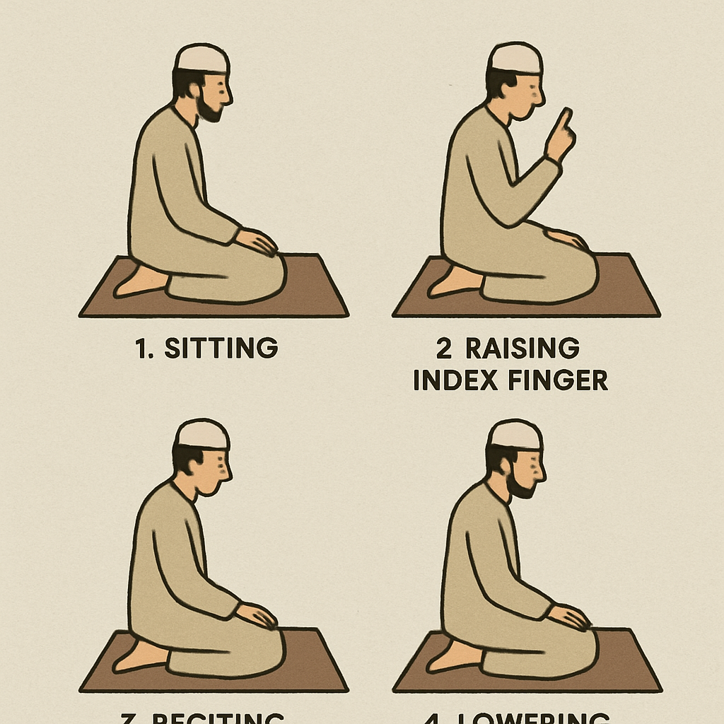 Steps of Tashahhud recitation