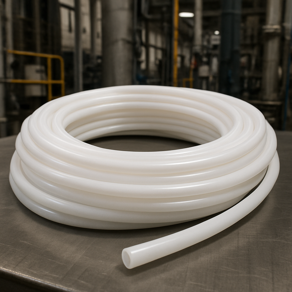 PTFE smooth bore tubing in industrial setting