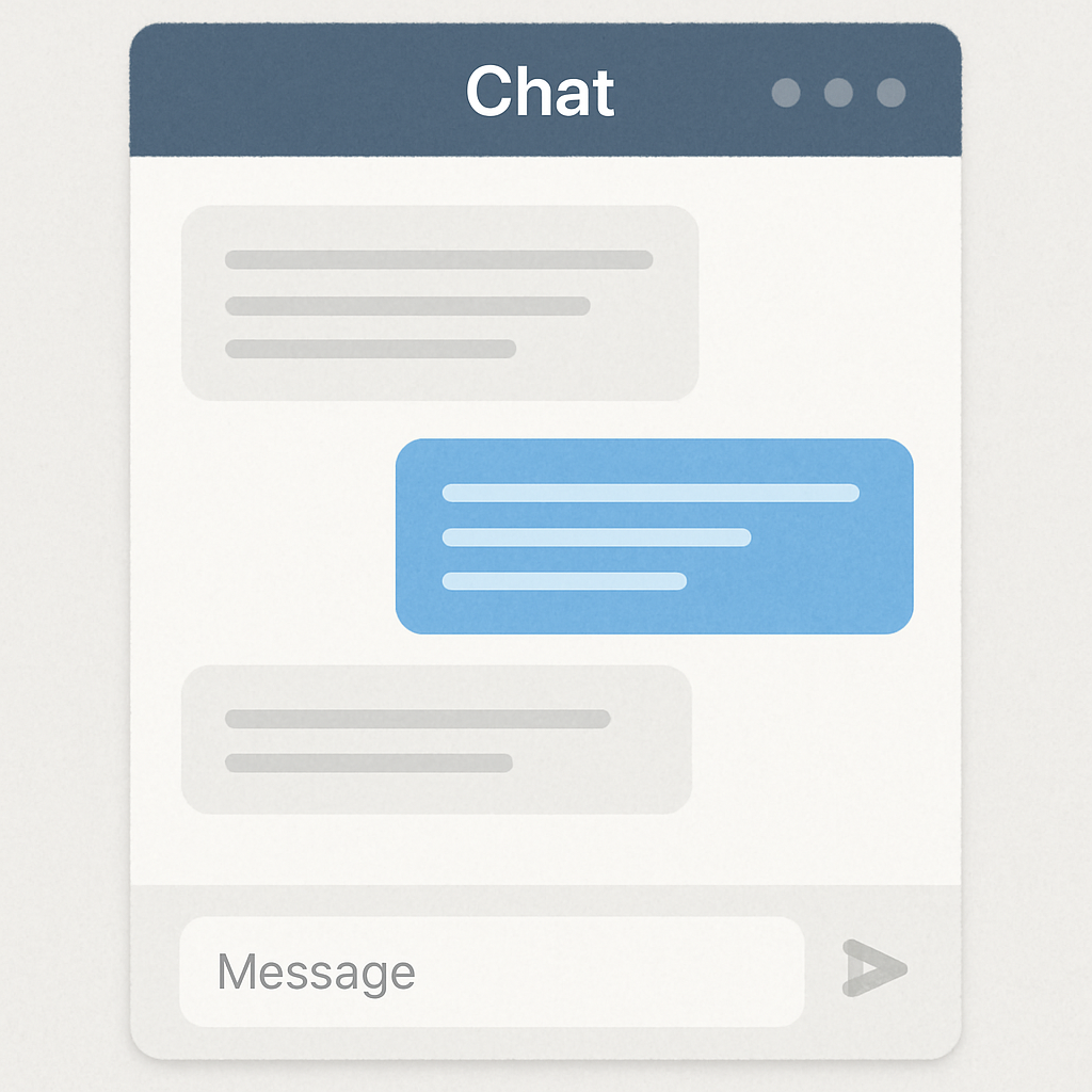 Chat interface visualization