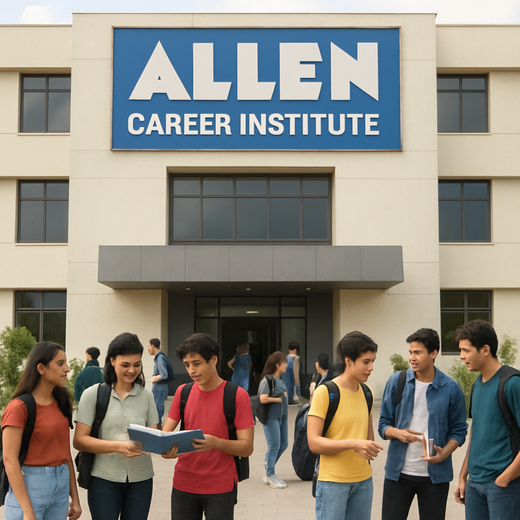 Allen Career Institute building with students outside