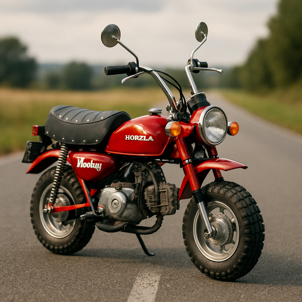 Monkey bike on the road