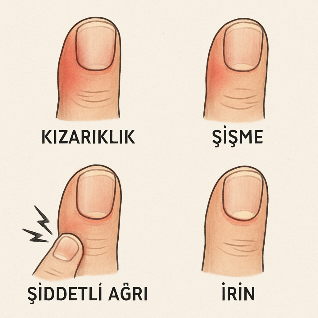 parmakta dolama belirtileri